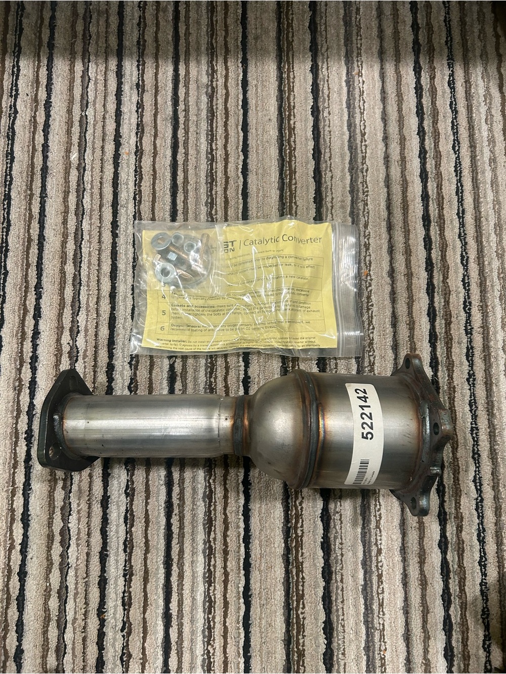 Replacement Catalytic Converter Pipe - Silver